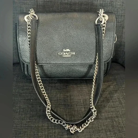 Coach Klara Black Silver crossbody leather bag. LIKE NEW! - Picture 4 of 12